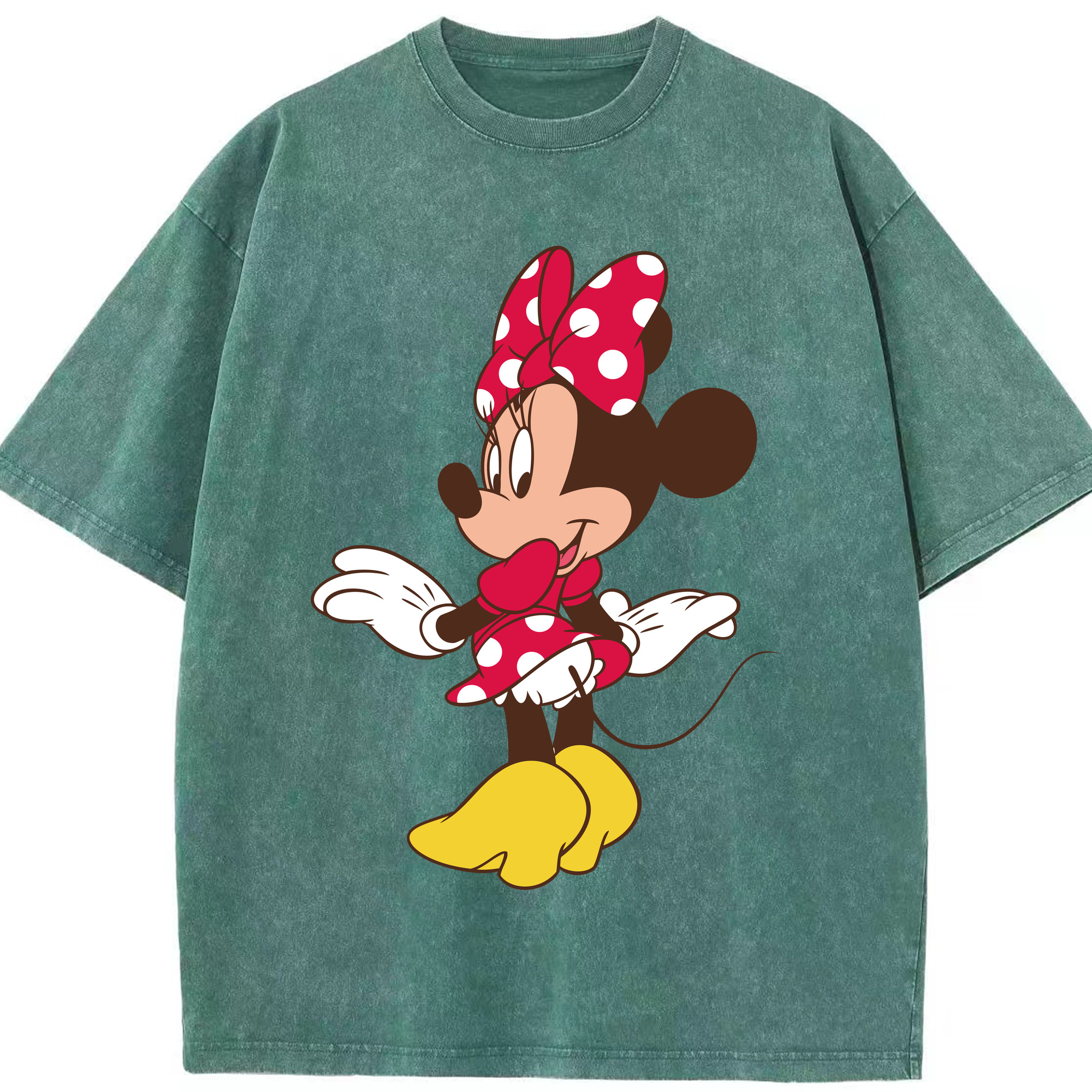 （画像用） ミッキーマウス Mickey Mouse 綿100% ヴィンテージ風 半袖Tシャツ（フロントプリント）